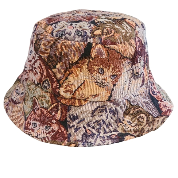 Cat Tapestry Bucket Hat - Picture 1 of 8